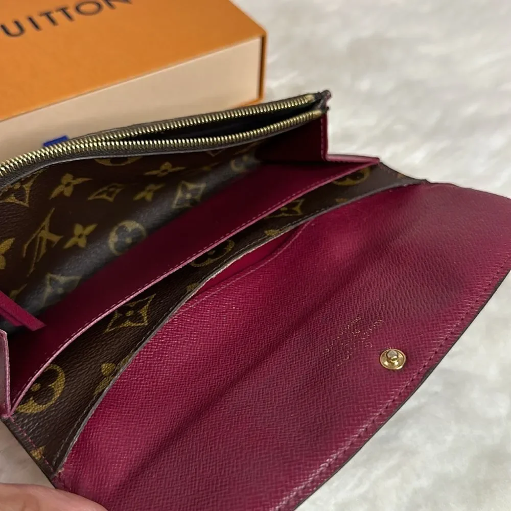 💯Authentic Louis Vuitton Emilie Monogram Long Wallet🍀